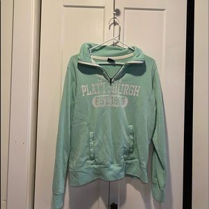 Teal quarter zip, size medium
